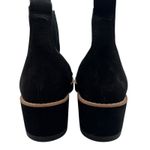 Eileen Fisher Lilou Nubuck Stretch Knit Black Ankle Boot 2” Wedge Chelsea 7.5 Photo 3