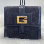 Gucci Wallet Black Logo Fabric with Leather Interior Photo 0