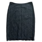 Diane Von Furstenberg  Scotia Lace Black Zipper Skirt Sz 6 Photo 3