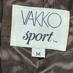 Vakko Vest Womens M Brown Leather Suede Collared snap front Pockets Lined Size M Photo 4