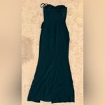 Dress the Population NWOT Kai Strapless Slit Gown Maxi PINE sz XS Photo 6