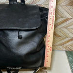 Victoria's Secret Victoria Secret Faux Leather Drawstring Backpack Black Roomy Travel Everyday Bag Photo 2