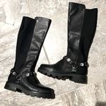 Kurt Geiger Karl Lagerfeld Milla Tall Leather Lug Sole Riding Boots in Black, Size 8M NEW Photo 5