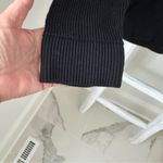 Michael Kors MICHAEL Black Ribbed Hoodie Sweater w Gold Accents Size Large Photo 3