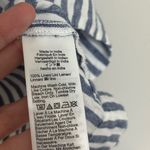 J.Crew Flutter-Sleeve 100% Linen V-Neck Top in Stripe - Size XS Photo 4