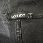 Boohoo  High Rise Pull‎ on Jeans Stretch Side Panel Black Washed Size 8 Photo 6