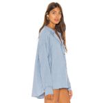 Free People  Women's Blue‎ Distressed Frayed Hem Button Denim Shorts Size W 31 Photo 1