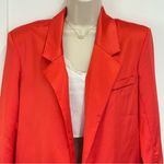 BB Dakota  Steve Madden Smooth Talk Blazer Satin Open Front Red XS New Oversized Photo 6
