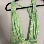 House of Sunny Paradise Silk Halter Retro Party Top Green Size 2 Photo 8