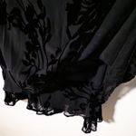 Talbots Vintage Y2K Midi Dress Womens 8 Black Velvet Floral Burnout Witchy Whimsygoth Photo 4