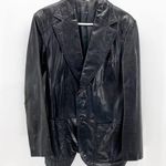 Vintage AB FLIP HOLM black leather double breasted jacket unisex street wear Size M Photo 0