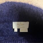Kate Spade  Blue Leopard Suri Alpaca Wool Eyelash Sweater Size XS Photo 2