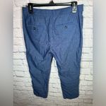 Banana Republic Avery Tie Waist Linen Blend Ankle Pant Blue Size 4 Photo 1