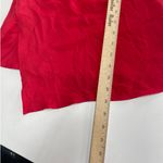 ZARA Tank Top Womens Small Red Strappy Back V Neck Satin Layered Asymmetrical Photo 5