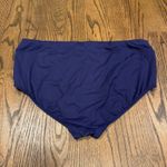 Lands' End  Solid Blue Bikini Bottom Mid Rise Plus Size 20W Brief Banded Waist Photo 1