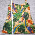 House of Harlow 1960 Linen Blend Toucan Tropical Mini Dress NWT Women's Size XL Tan Photo 5