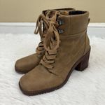 Crown Vintage Women's Lace Up Heeded Holliss Boots Mocha Tan Brown Size 7.5 Photo 2