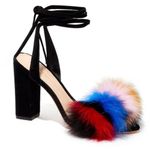 Loeffler Randall  fox fur sandals Photo 2