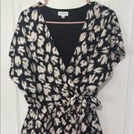 Luxology Black and White Jumpsuit with Butterfly Print Photo 3