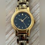 Seiko  Vintage Ladies Watch Black Dial Gold-Tone Bracelet, Case, Hands, Markers Photo 1