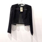 Charo Ruiz Ibiza Tilma Long Sleeve Open Front Lace Jacket Black Women's Size S Photo 0