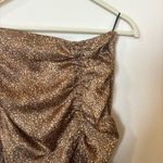 Zara Animal Print Strapless mid skirt Brown Size XXS Photo 2