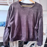 EXPRESS NWOT  Brown Velvet Crewneck Sweater Size Large Photo 0