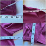 AQUA Purple Mock Neck Long Sleeve Ribbed A-Line Swing Mini Dress Small Boho Photo 5