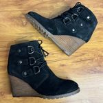 Diba True Diba Black Suede Lace Up Wedge Ankle Boots Women Size 9 NEW Photo 6