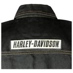 Harley Davidson vintage denim black jacket Ladies cotton size small Photo 3