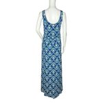 Boden Women’s Maxi Dress Blue White Floral Flowers Jersey‎ Knit Sleeveless 6R Size 6 Photo 3