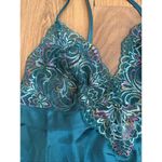 Linea Donatella Sleepwear Intimates Camisole Lace Shorts Teal Green XL Photo 2