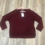 NWT woman’s plus size maroon sweatshirt blouse sz 2XL Red Photo 5