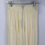 Z Supply  Nicola Crinkled Gauze Tiered Maxi Skirt Pale Yellow Photo 4