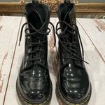 Dr. Martens PATENT SHINY BLACK BOOTS COMBAT MOTO LACE UP Photo 0