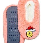 Disney NWT Winnie the Pooh Christmas Sock Slipper Pink Fizzy Photo 0
