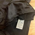 Black Deep V Neck Satin Bodysuit Size M Photo 4