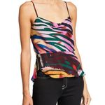 Parker Top Small Multicolor Silk Blend Peplum New Photo 3