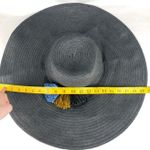 Black Summer Hat With Colored Fringe. Photo 5