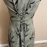 Vintage T & Company Dress Womens 8 Corset Tie Back Sleeveless Y2K Green Photo 2