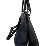 Joy Mangano New York Bag Satchel Crossbody Strap Black Handbag Saffiano Leather Photo 3