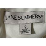 Jane Summers Women's/Junior's Cream Formal/Rehearsal Zip Up Dress Pockets Size 6 Photo 3