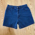 Route 66 Vintage 1990's  Pinstripe Denim Boater Shorts Women Size 13 / 14 Photo 1