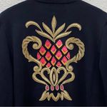 Vintage ESCADA Black Double Breasted Embroidered Back Cardigan Sweater Size 40 Photo 7