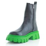 Steve Madden Charges Chelsea leather Boot Black/Green | Size 35 fits a 5 / 5.5 Photo 1