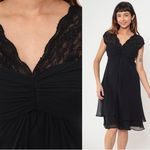 Donna Ricco 90s Silk Black Lace Chiffon Cocktail Dress Photo 1