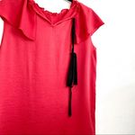 Maje NWT Lierro Ruffle Overlay Rouge Top Size Medium Photo 9