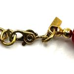 Monet red and gold tone vintage beaded necklace Photo 10
