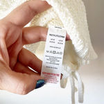 Pretty Little Thing Women's M Cream Side Tie Knitted Waffle Top Photo 7