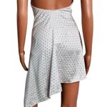 We Wore What  00 Asymmetrical Crystal Halter Tie One Shoulder Mini Dress 0 White Photo 8